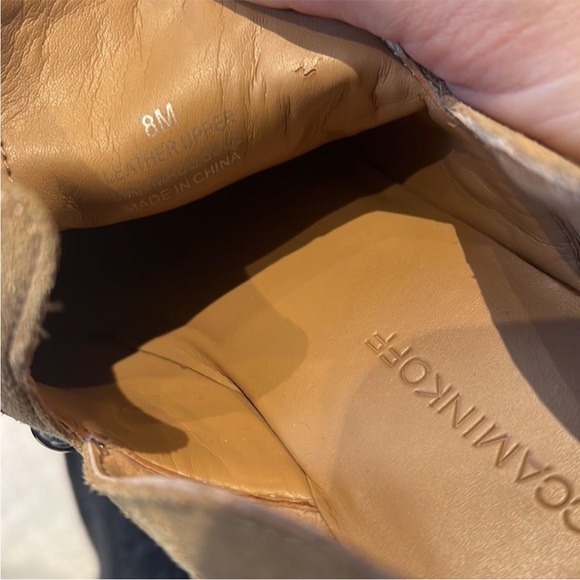 REBECCA MINKOFF Katen Studded Suede Low Heel Booties Beige Size 8 - Picture 6 of 12